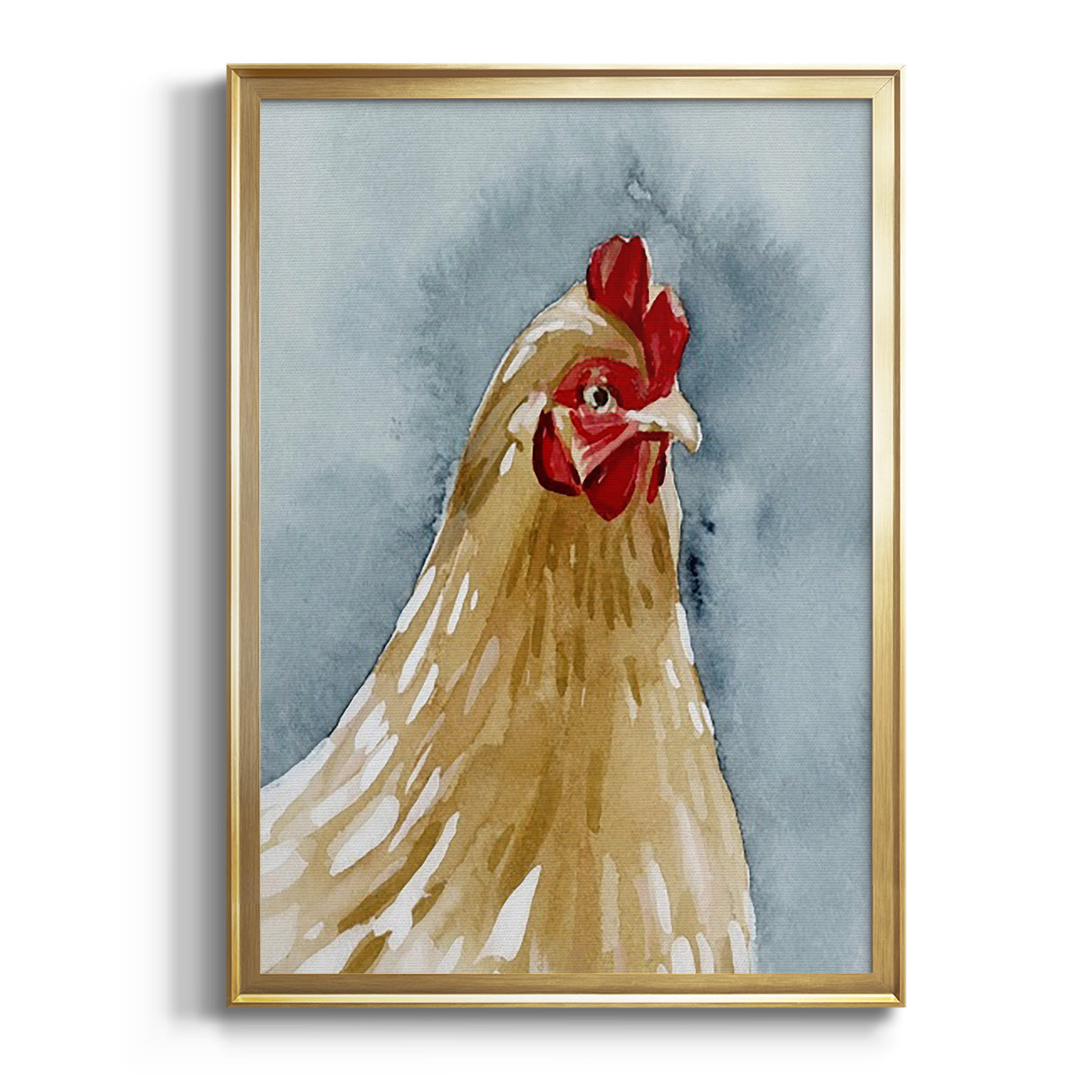 Chicken Portrait II Premium Framed Print - Ready to Hang