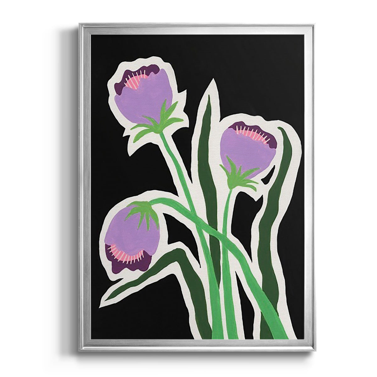 Pop Flowers II Premium Framed Print - Ready to Hang