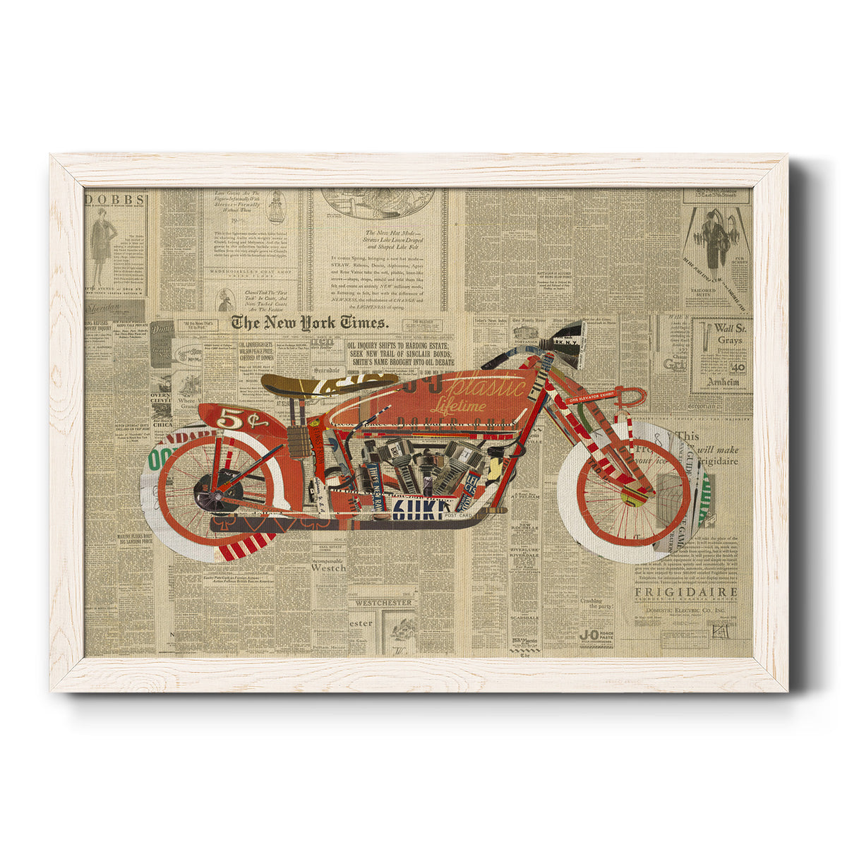 Vintage Red-Premium Framed Canvas - Ready to Hang