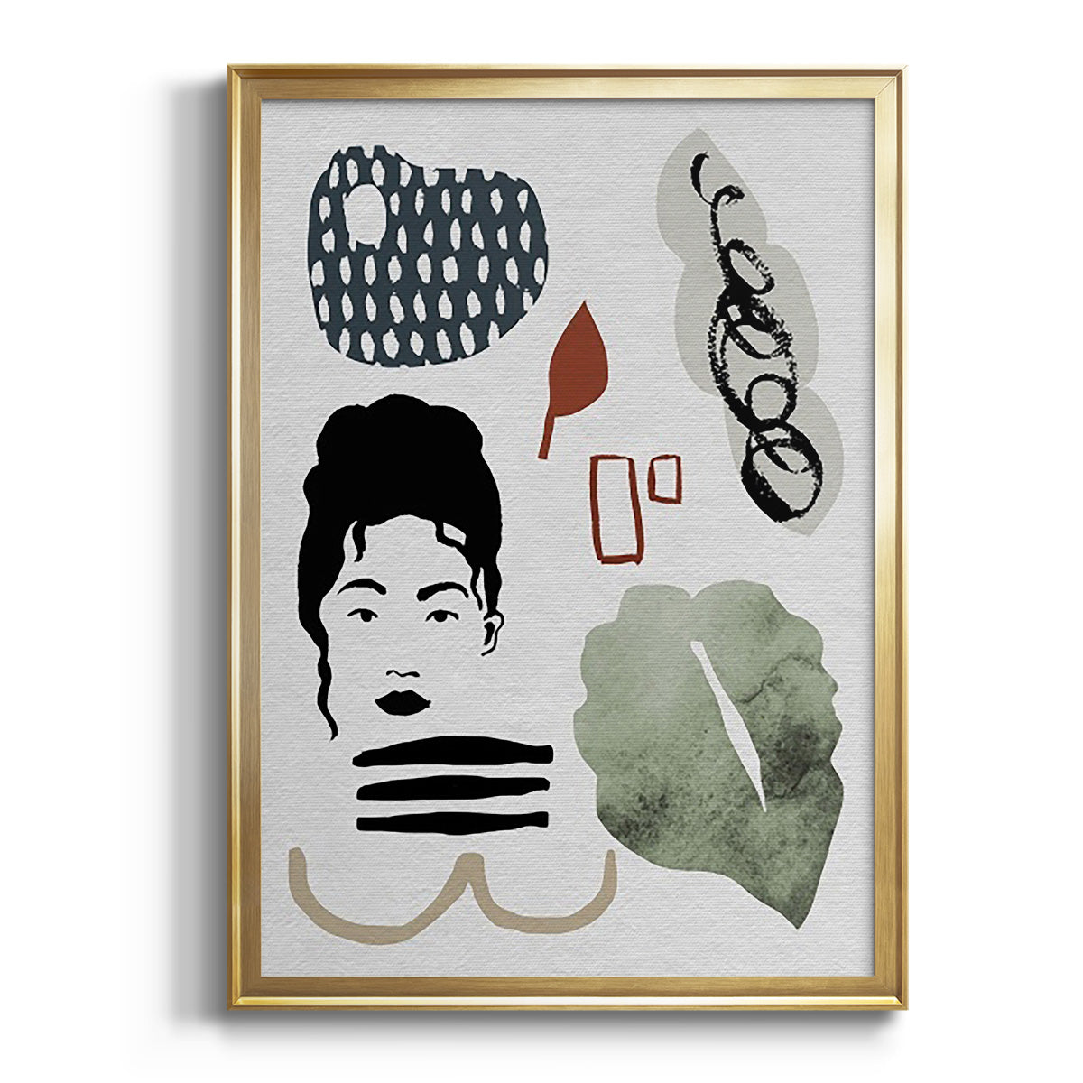 Soft Half Shell I - Modern Framed Canvas Print