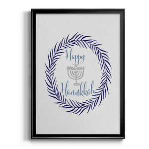 Hanukkah Wreath Premium Framed Print - Ready to Hang