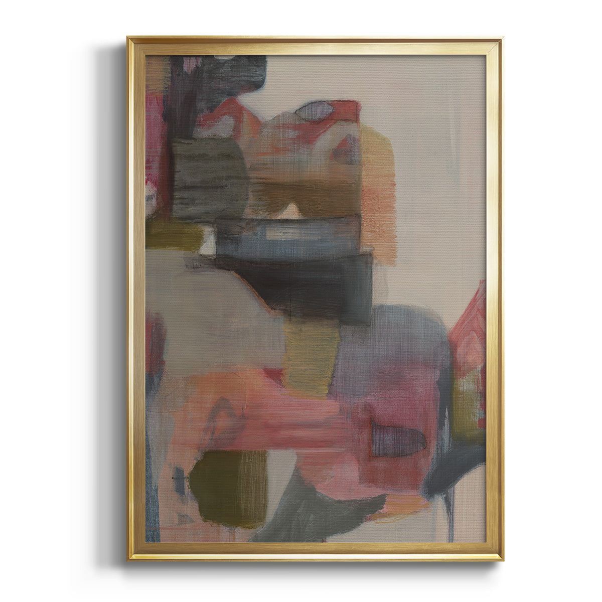 Sepia Botanical Journal I - Modern Framed Canvas Print