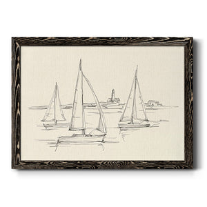 Coastal Contour Sketch II-Premium Framed Canvas - Ready to Hang