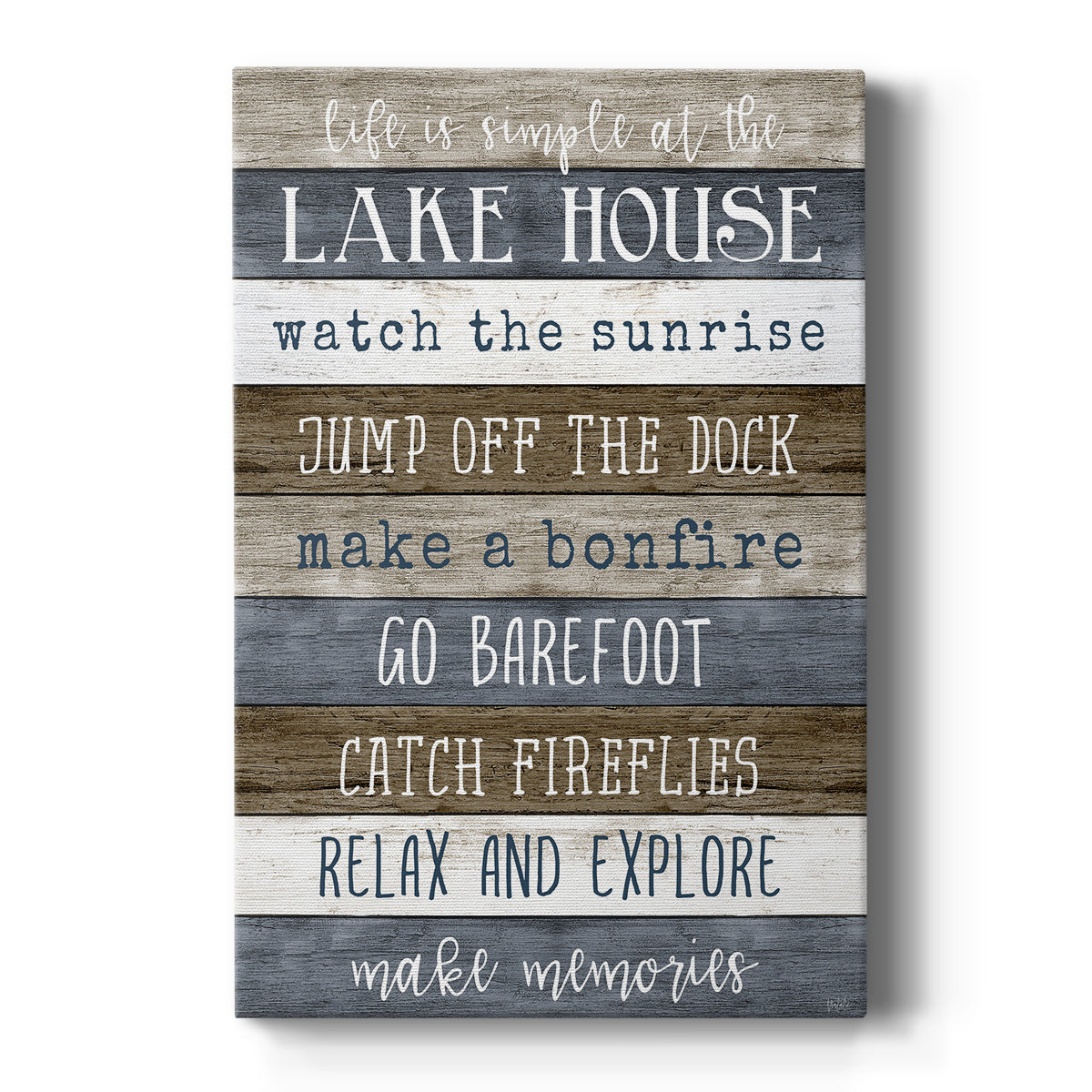Simple Lake Rules - Canvas Art Print