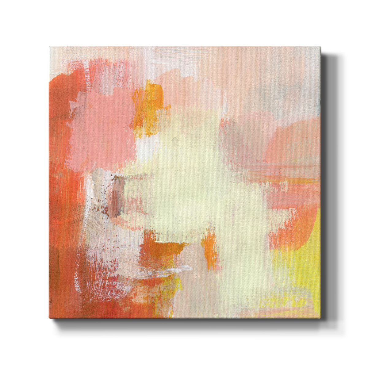Yellow and Blush III-Premium Gallery Wrapped Canvas - Ready to Hang