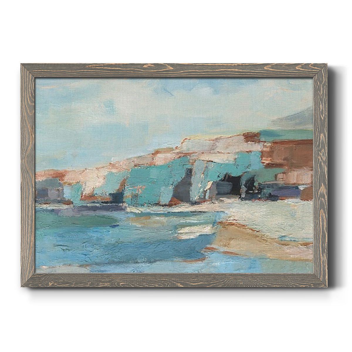 Turquoise Cliff Wall II-Premium Framed Canvas - Ready to Hang
