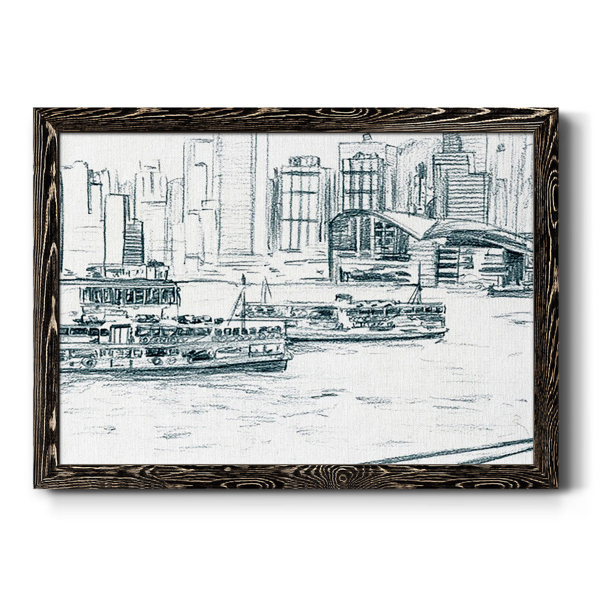Ferryboats I-Premium Framed Canvas - Ready to Hang