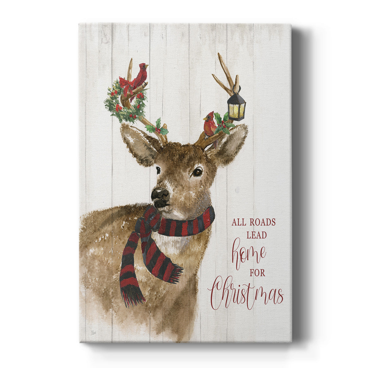 All Roads Lead Home Deer - Canvas Art Print