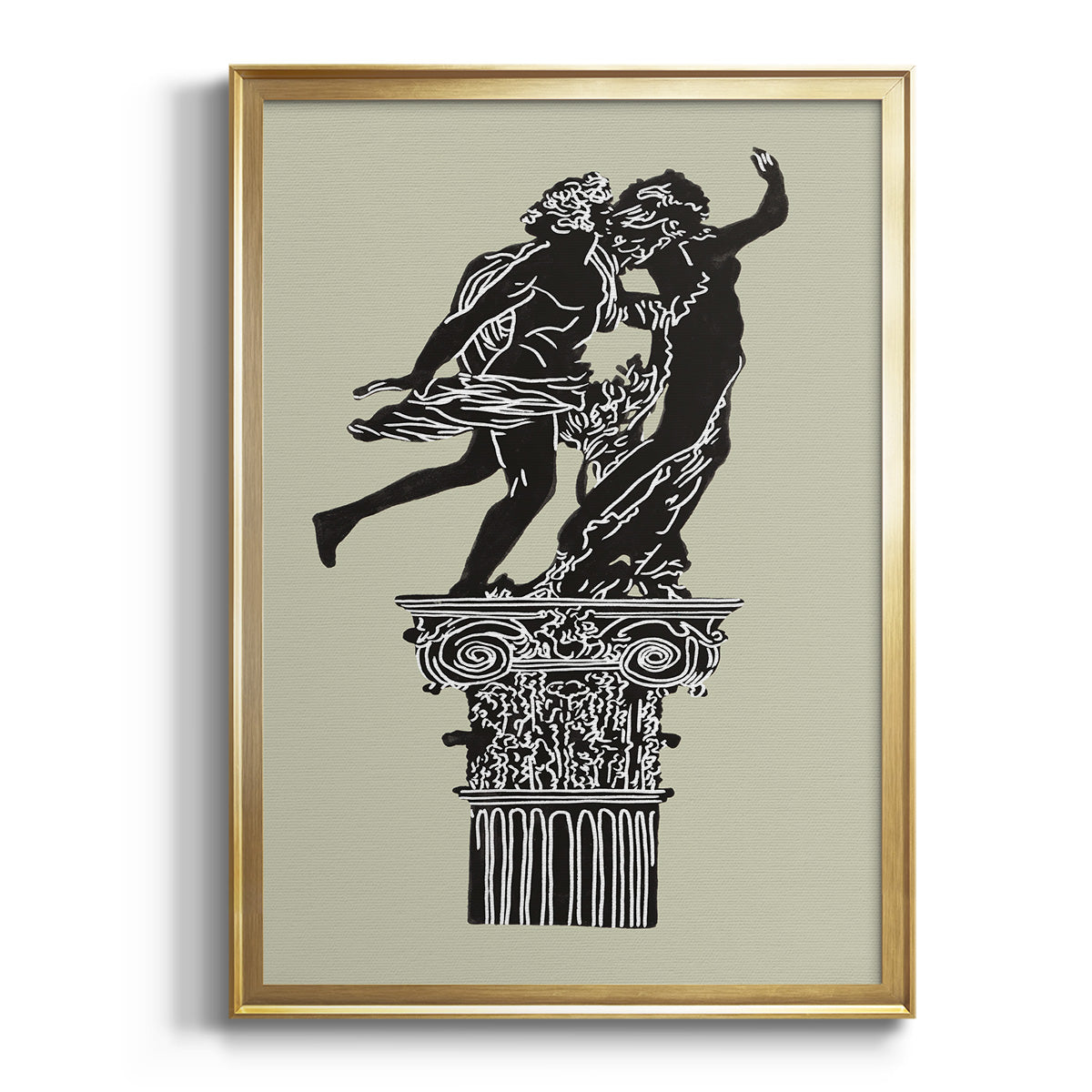 Sepia Botanical Journal I - Modern Framed Canvas Print