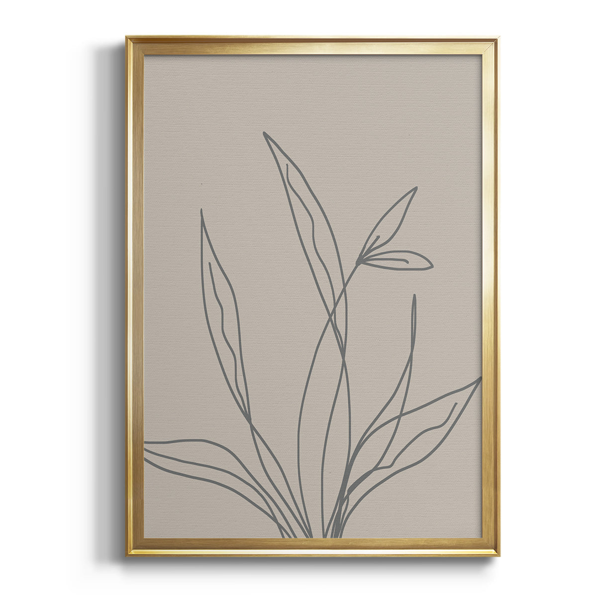 Sepia Botanical Journal I - Modern Framed Canvas Print