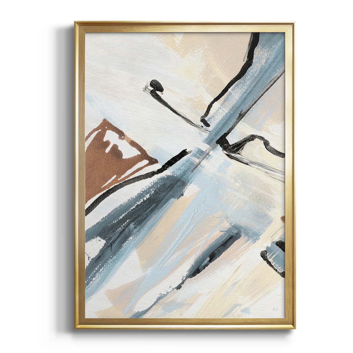 Soft Half Shell I - Modern Framed Canvas Print