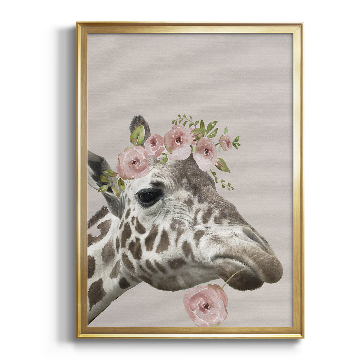 Peek A Boo Giraffe II Premium Framed Print - Ready to Hang