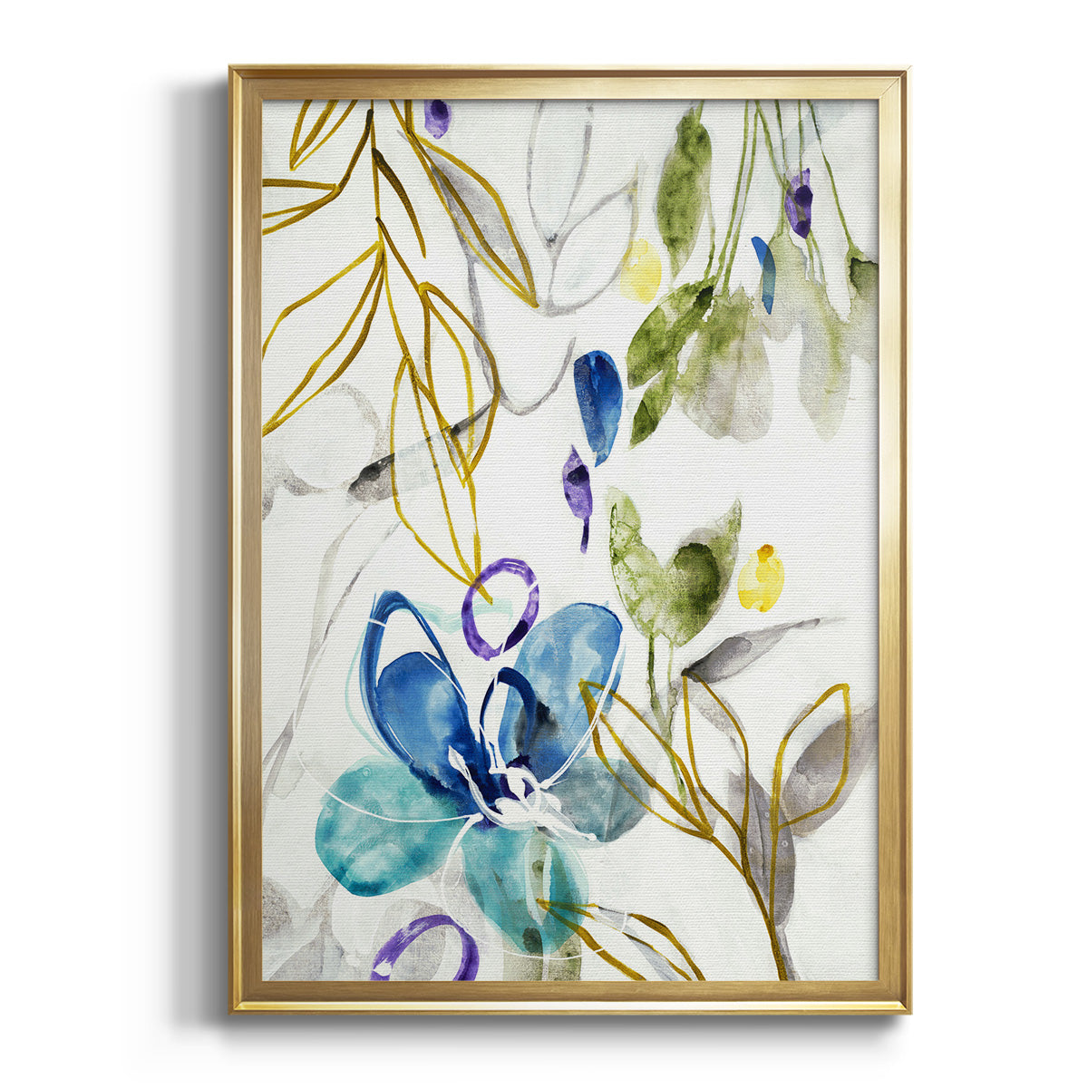 Sepia Botanical Journal I - Modern Framed Canvas Print