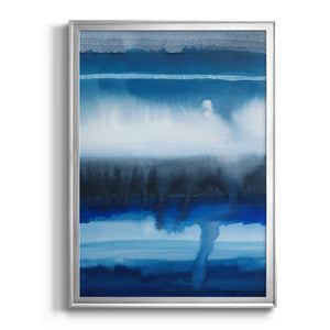 Deep Blue Shore I Premium Framed Print - Ready to Hang