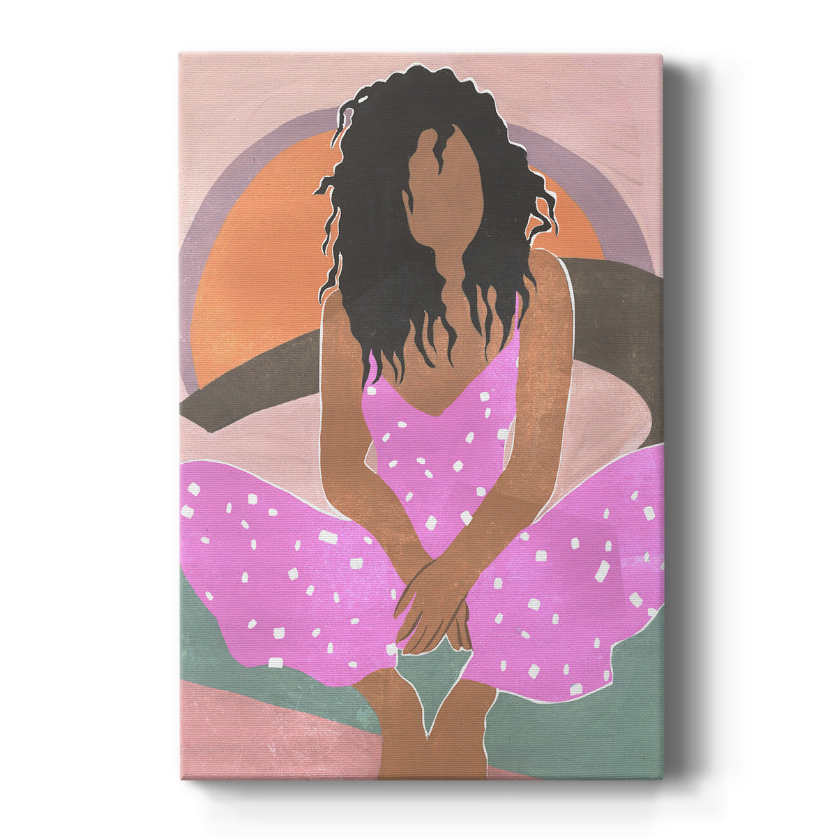Curly Lady IV Premium Gallery Wrapped Canvas - Ready to Hang
