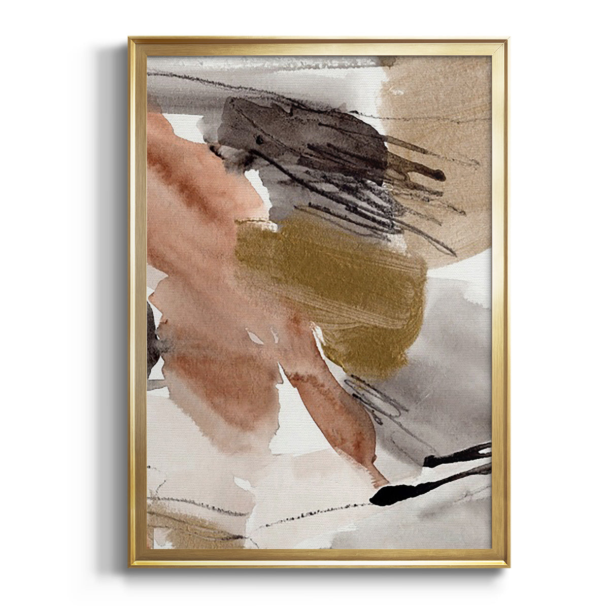 Soft Half Shell I - Modern Framed Canvas Print