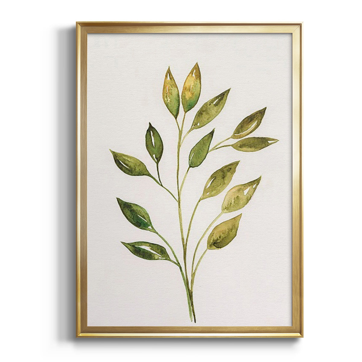 Sepia Botanical Journal I - Modern Framed Canvas Print