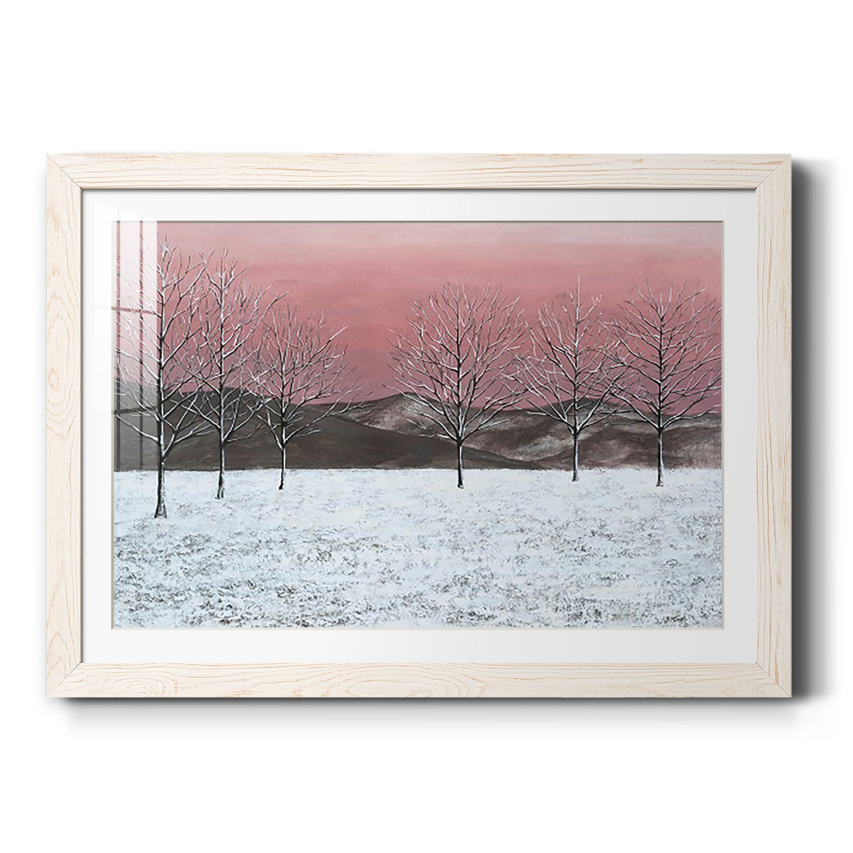 Sunset Snowfall I-Premium Framed Print - Ready to Hang