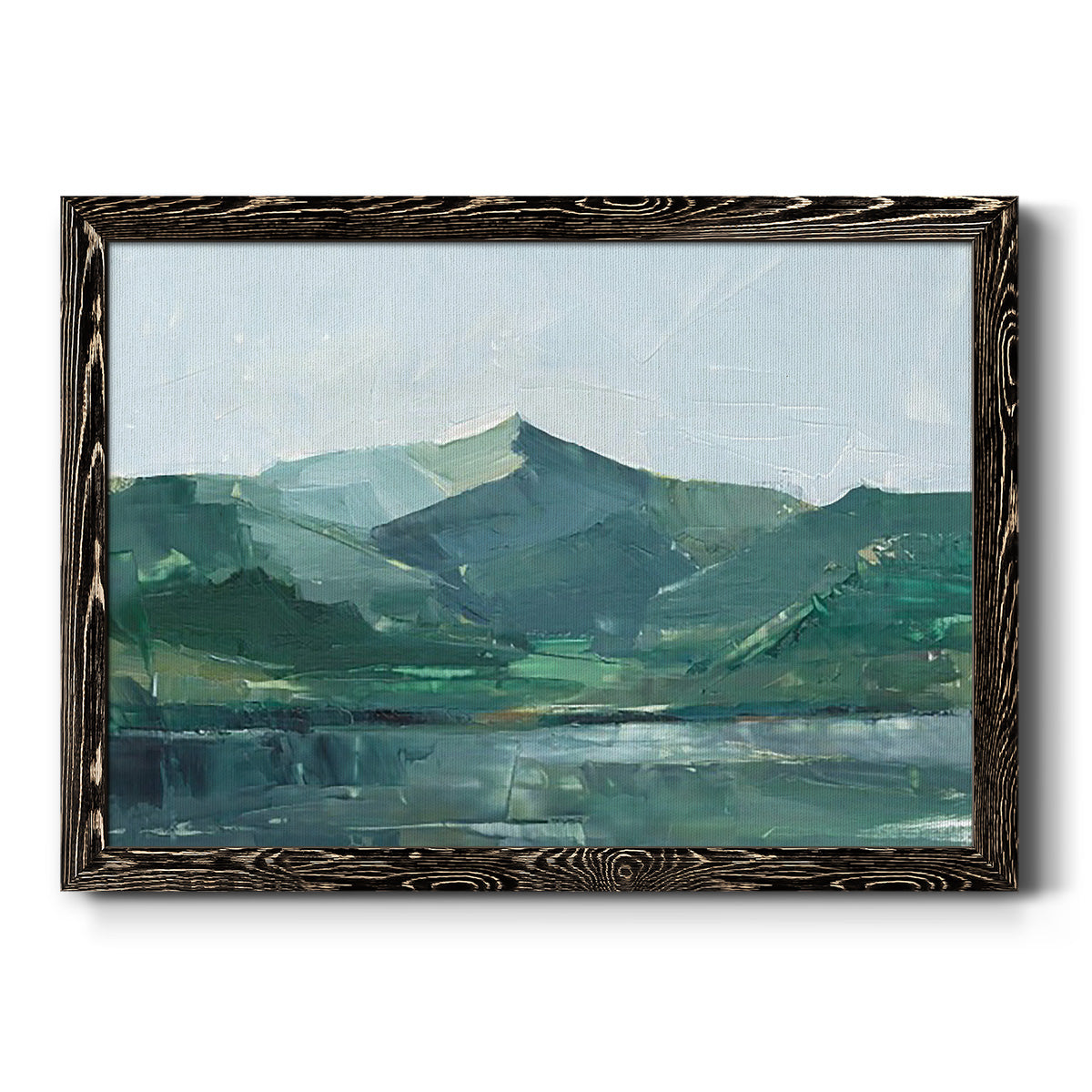 Green Grey Mountains I-Premium Framed Canvas - Ready to Hang