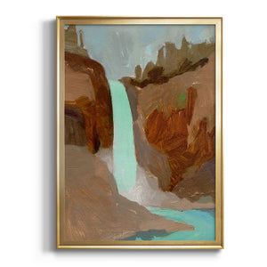 Turquoise Falls I Premium Framed Print - Ready to Hang