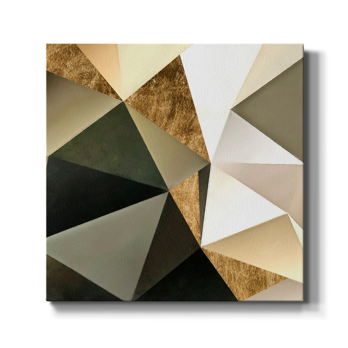 Gold Polygon Wall I - Canvas Art Print