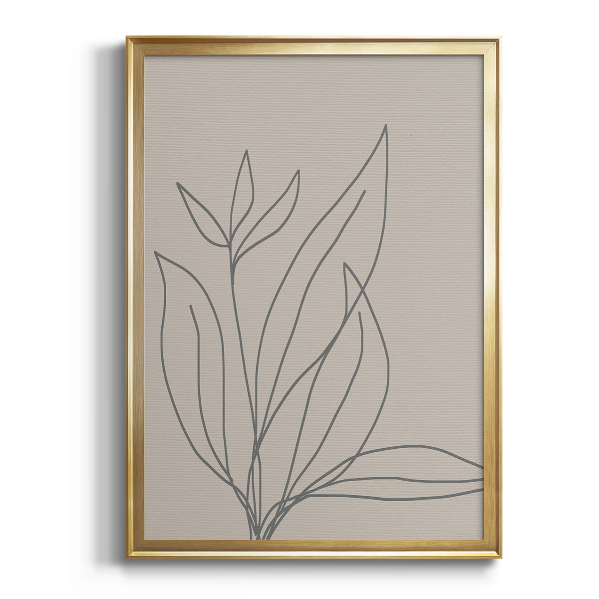 Sepia Botanical Journal I - Modern Framed Canvas Print
