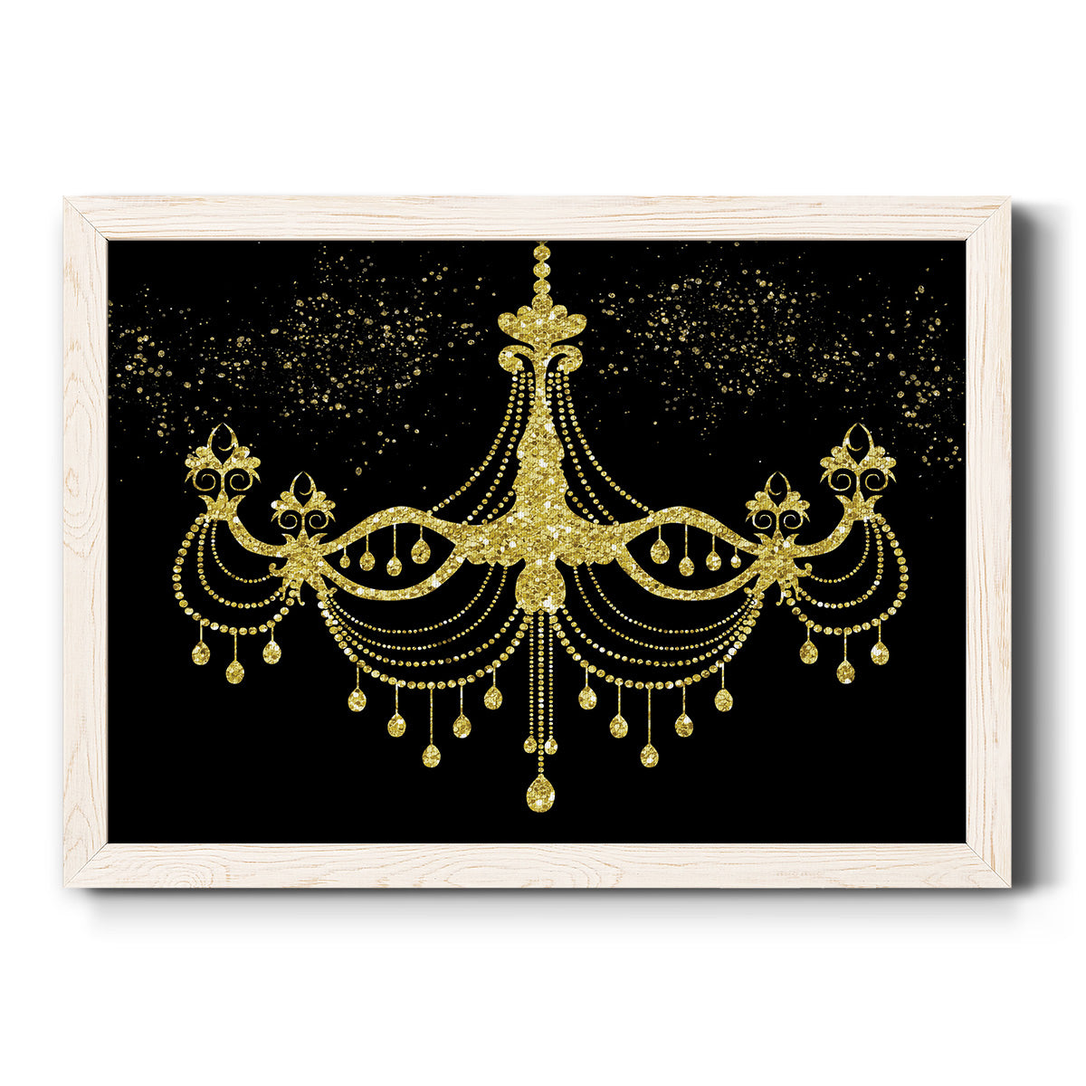 Golden Chandelier-Premium Framed Canvas - Ready to Hang
