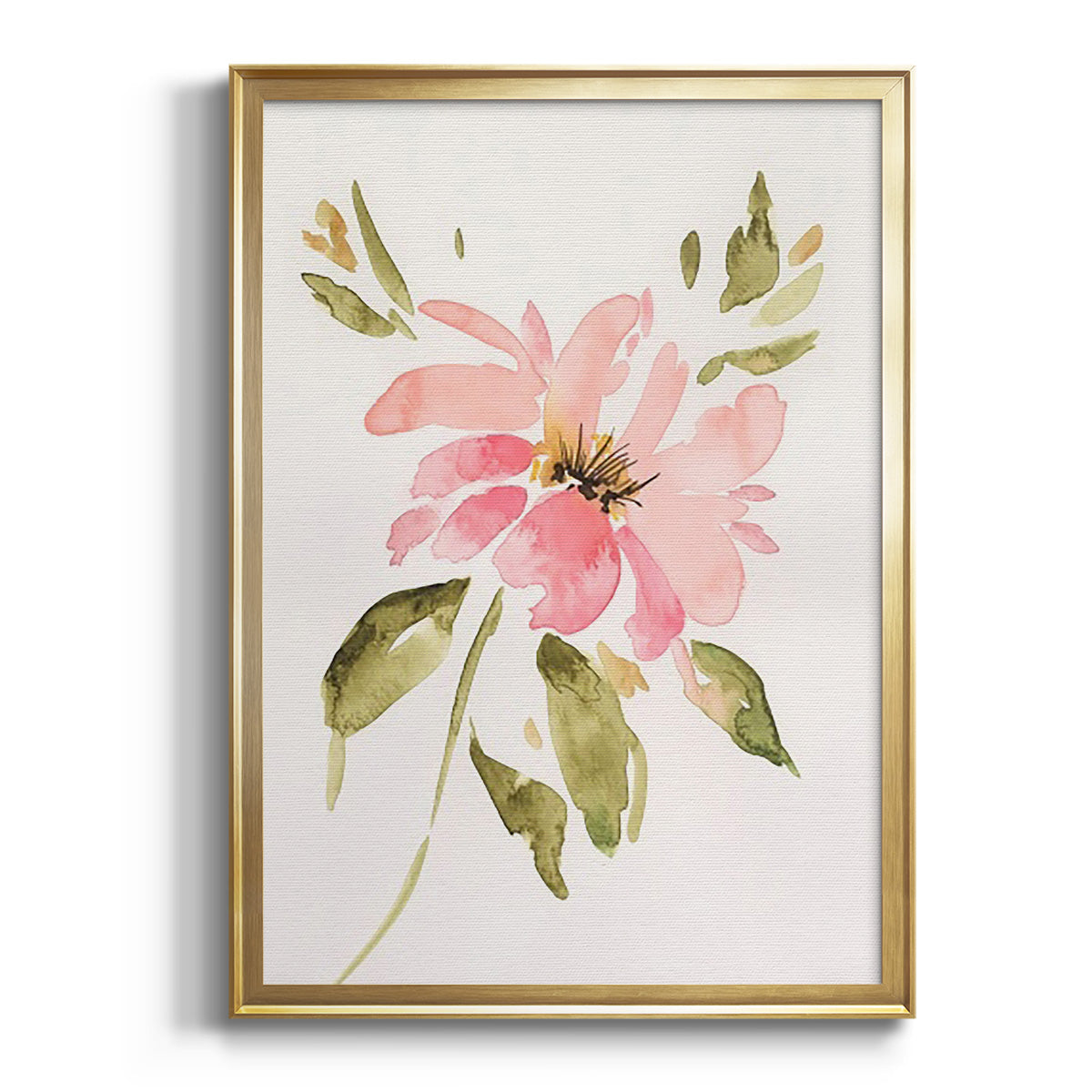 Sepia Botanical Journal I - Modern Framed Canvas Print