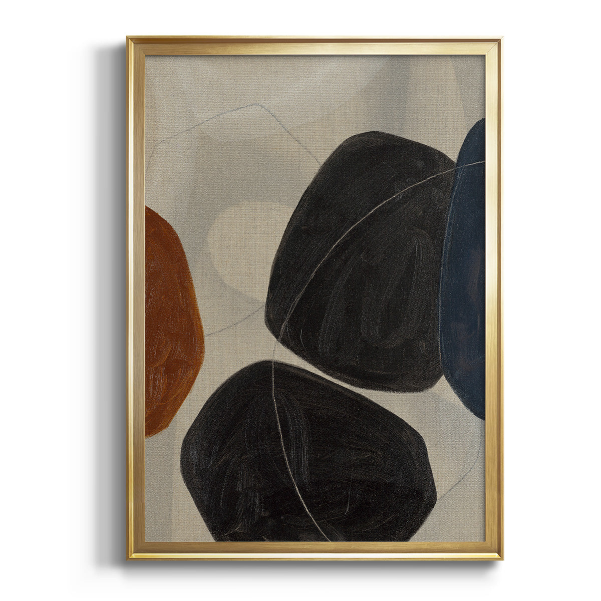 Sepia Botanical Journal I - Modern Framed Canvas Print