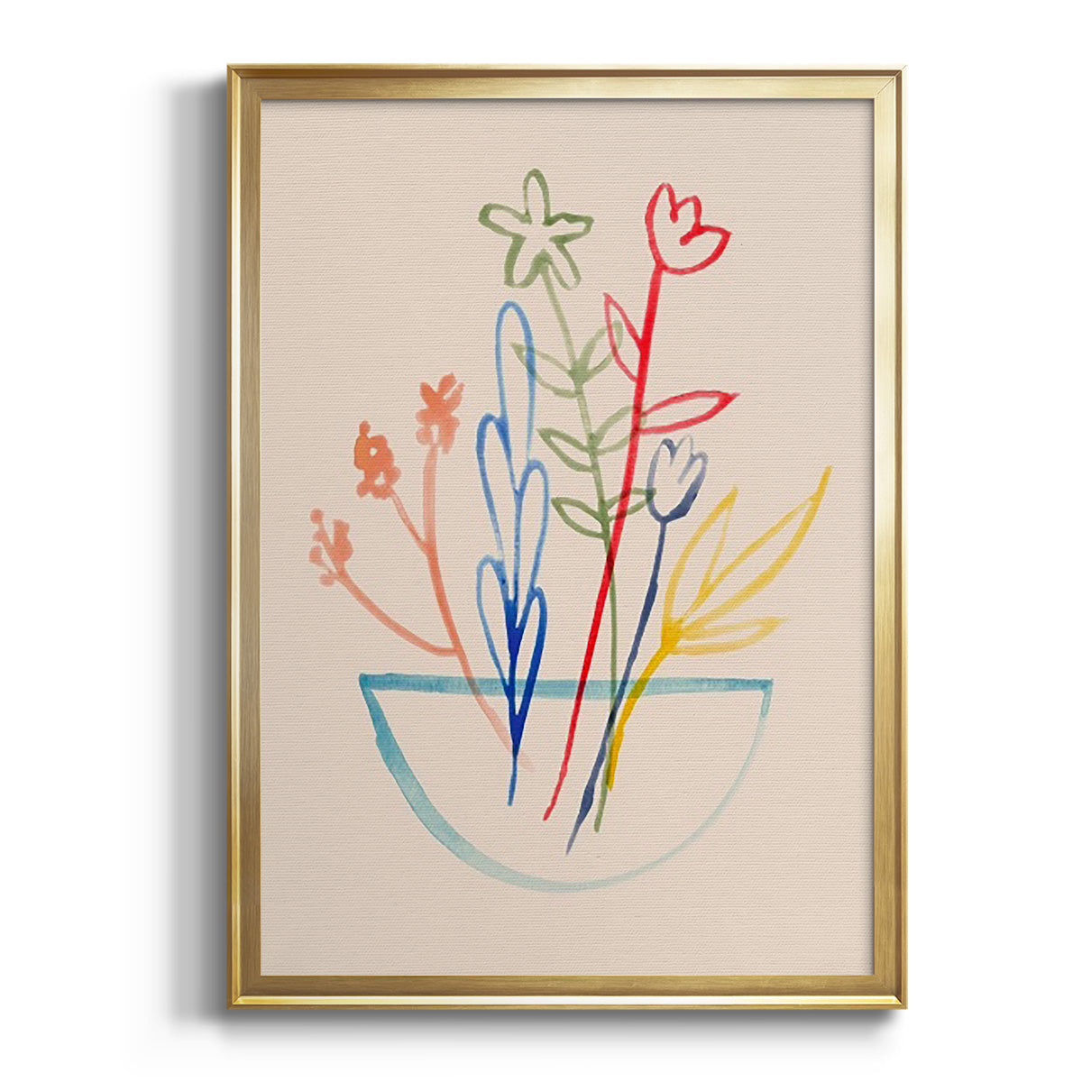 Sepia Botanical Journal I - Modern Framed Canvas Print