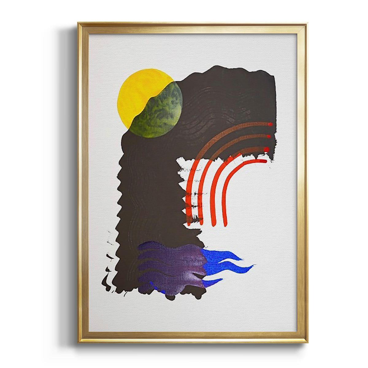 Soft Half Shell I - Modern Framed Canvas Print