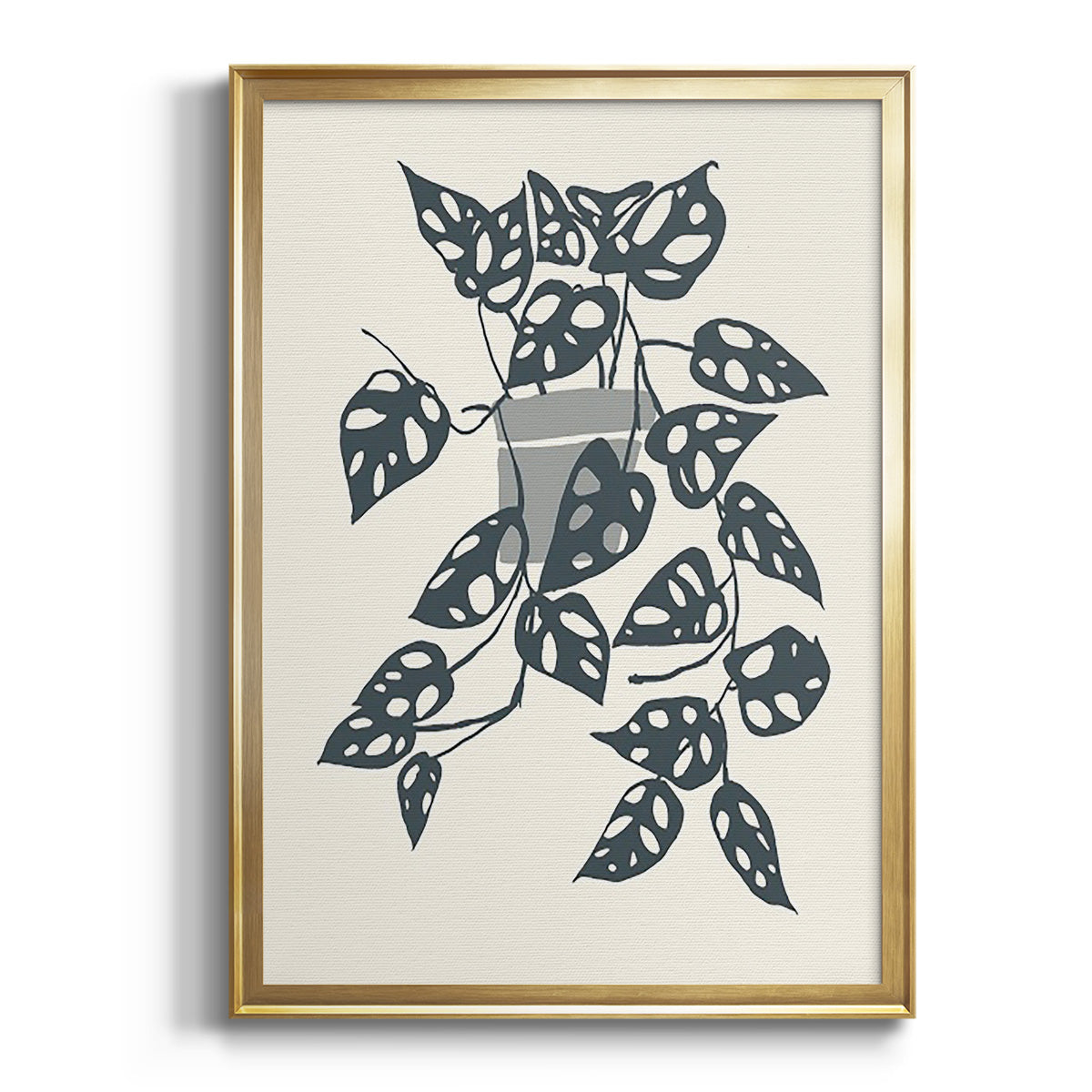 Sepia Botanical Journal I - Modern Framed Canvas Print