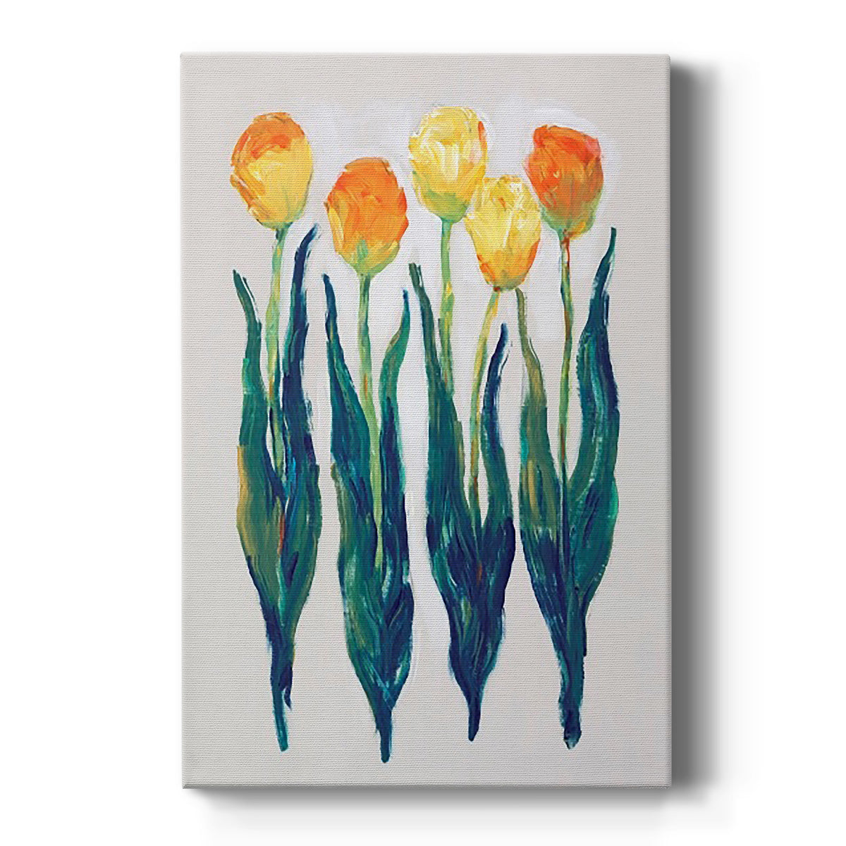 Tulips in a Row I Premium Gallery Wrapped Canvas - Ready to Hang