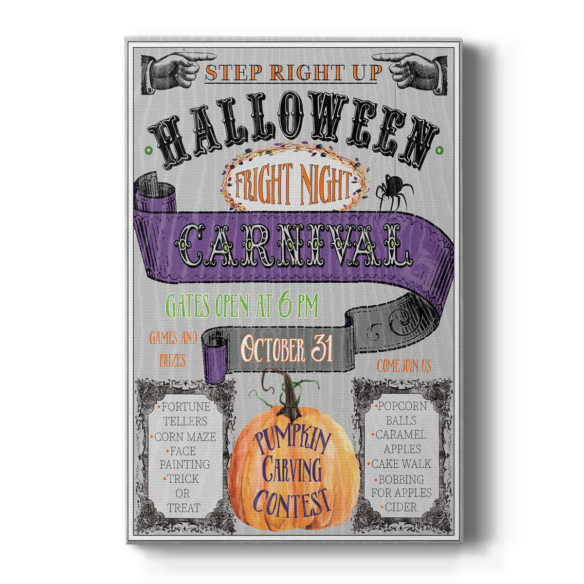 Carnival Sign - Canvas Art Print