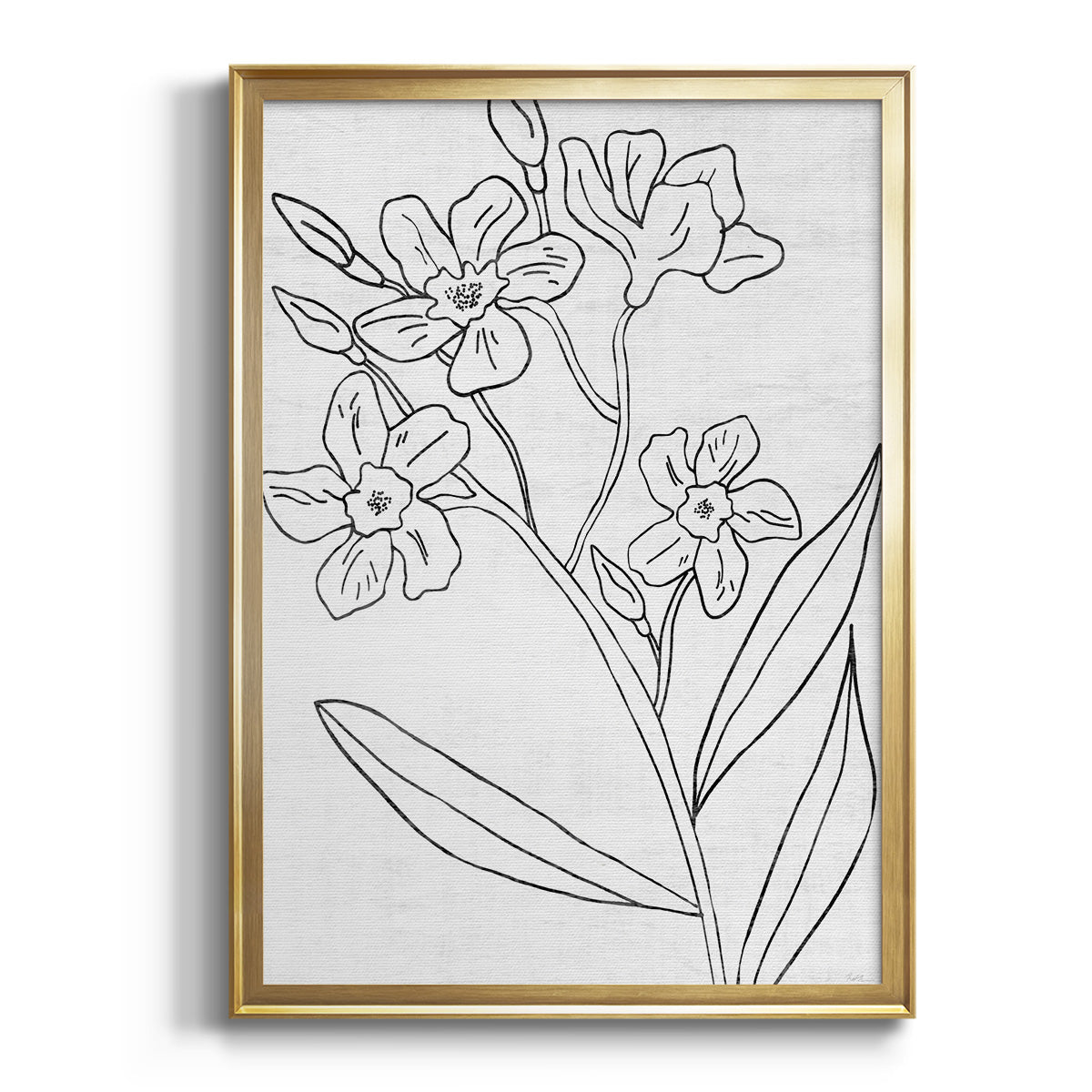 Sepia Botanical Journal I - Modern Framed Canvas Print