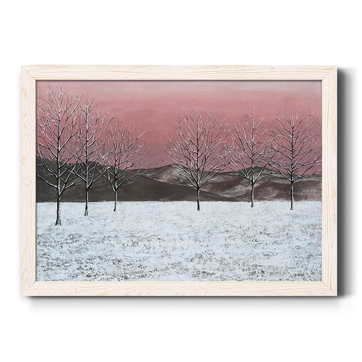 Sunset Snowfall I-Premium Framed Canvas - Ready to Hang