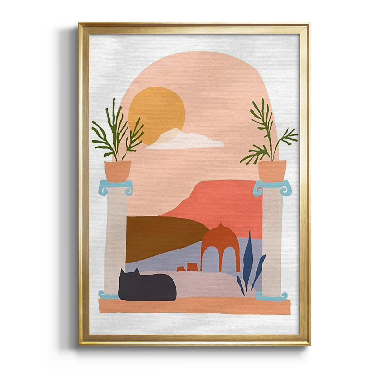 Soft Half Shell I - Modern Framed Canvas Print