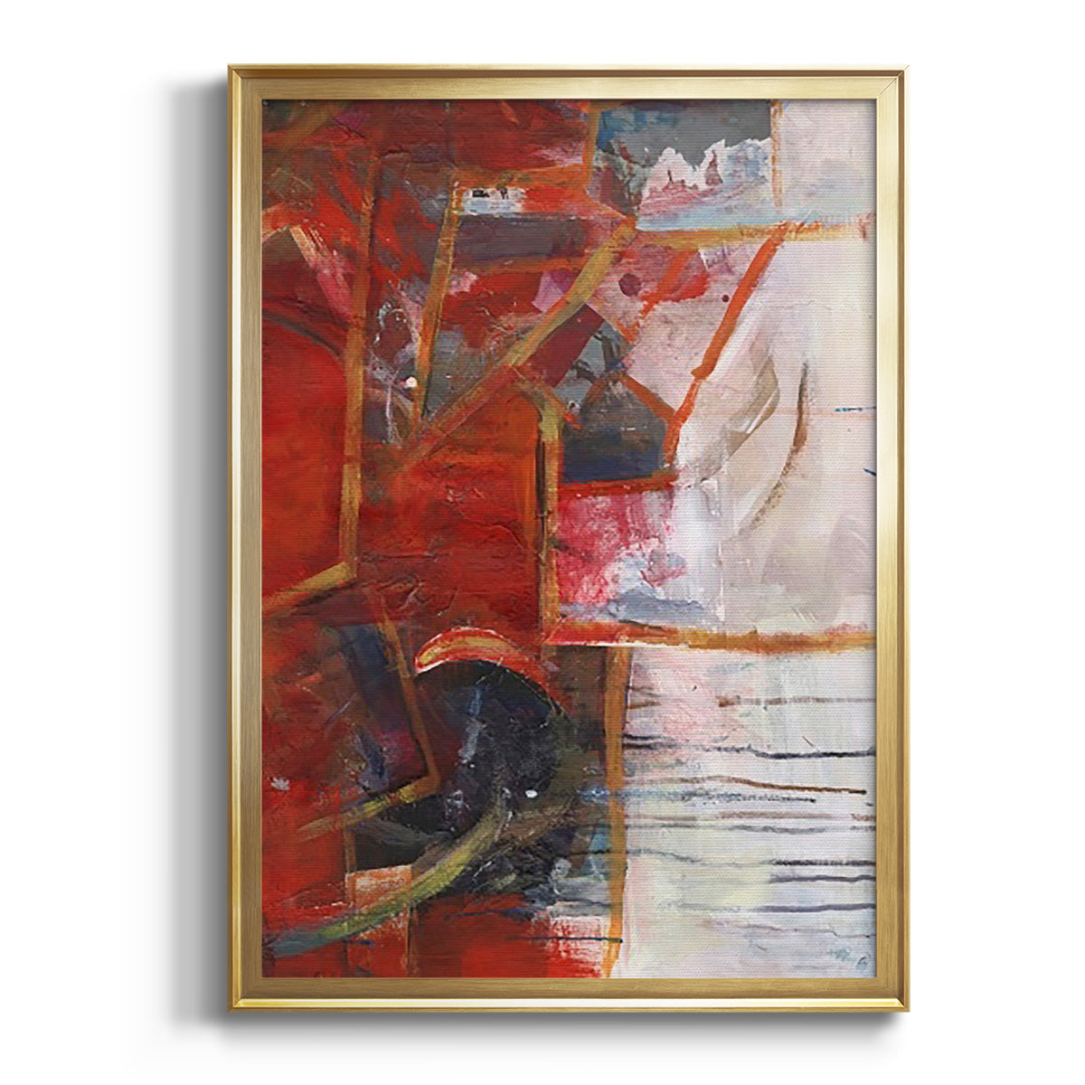 Soft Half Shell I - Modern Framed Canvas Print