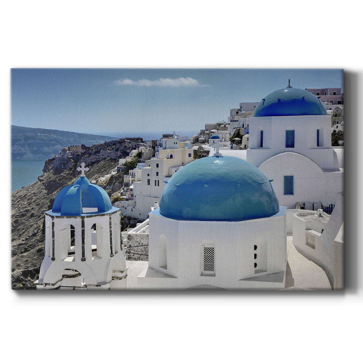 Santorini Saturday Premium Gallery Wrapped Canvas - Ready to Hang
