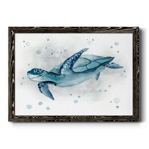 Blue Turtle II-Premium Framed Canvas - Ready to Hang