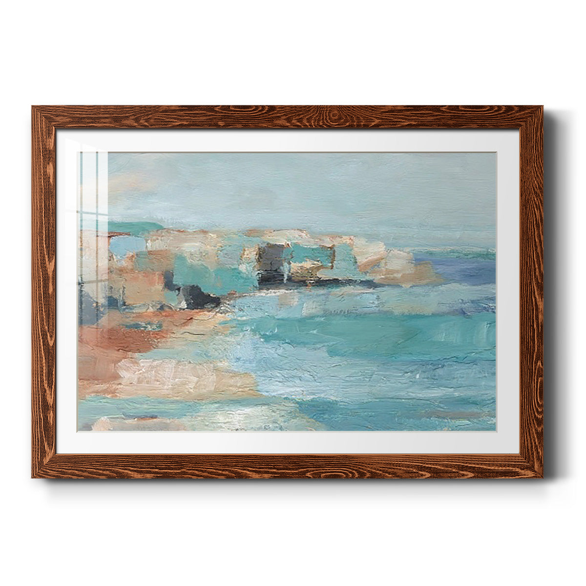 Turquoise Cliff Wall I-Premium Framed Print - Ready to Hang