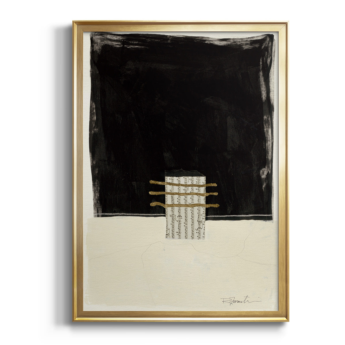 Sepia Botanical Journal I - Modern Framed Canvas Print