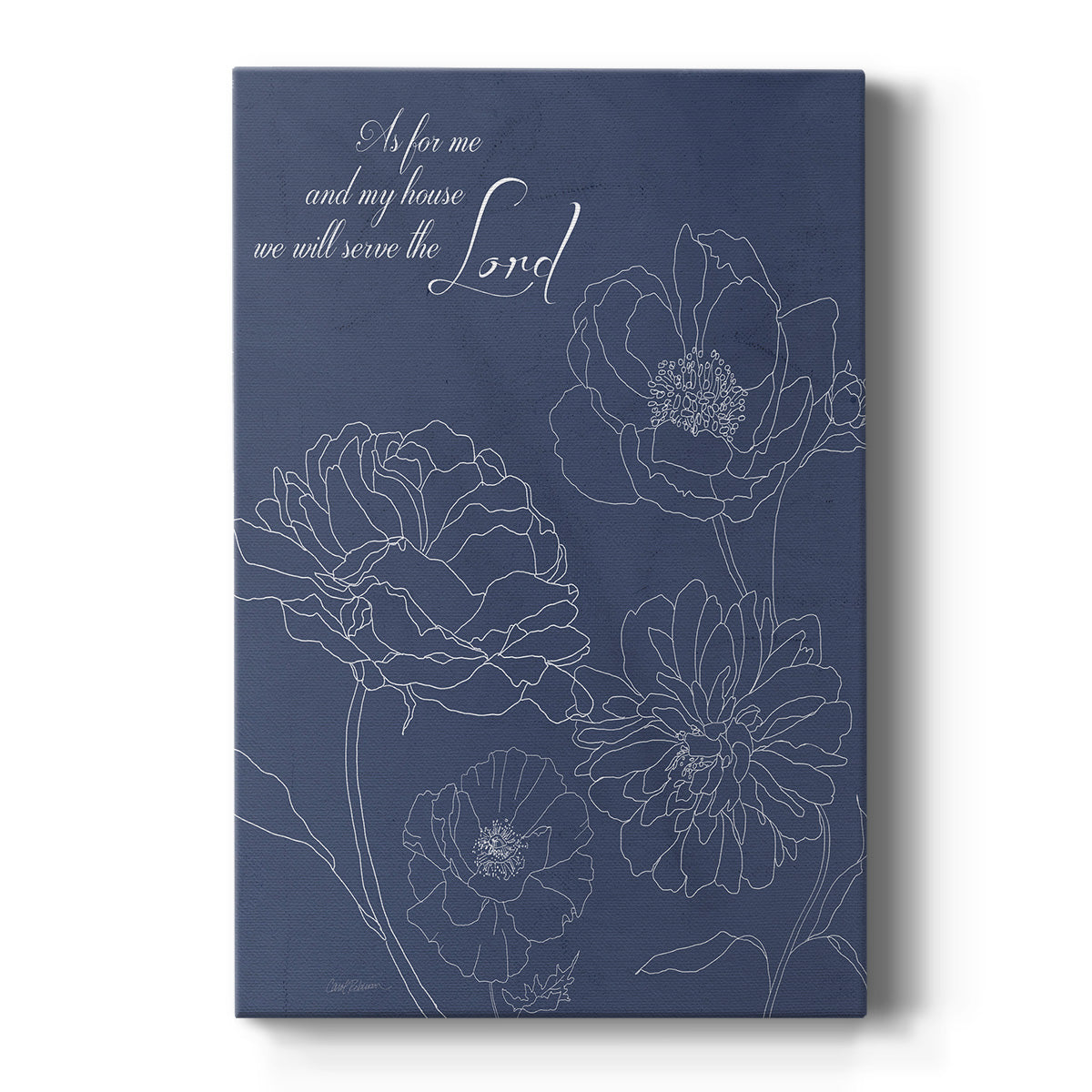 Serve the Lord Floral Sketch - Canvas Art Print