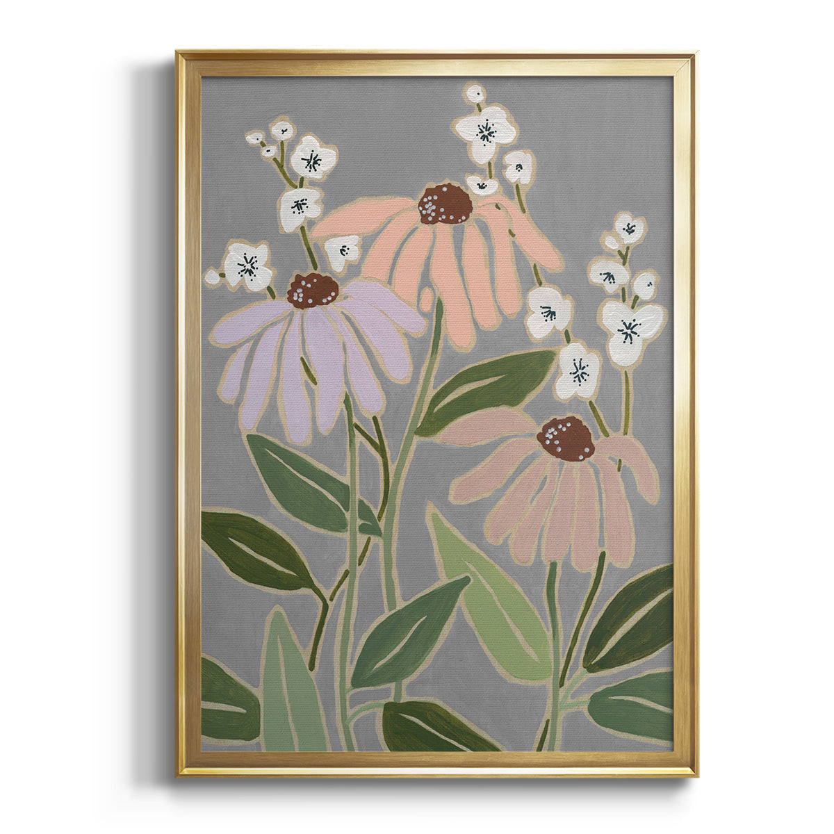 Sepia Botanical Journal I - Modern Framed Canvas Print