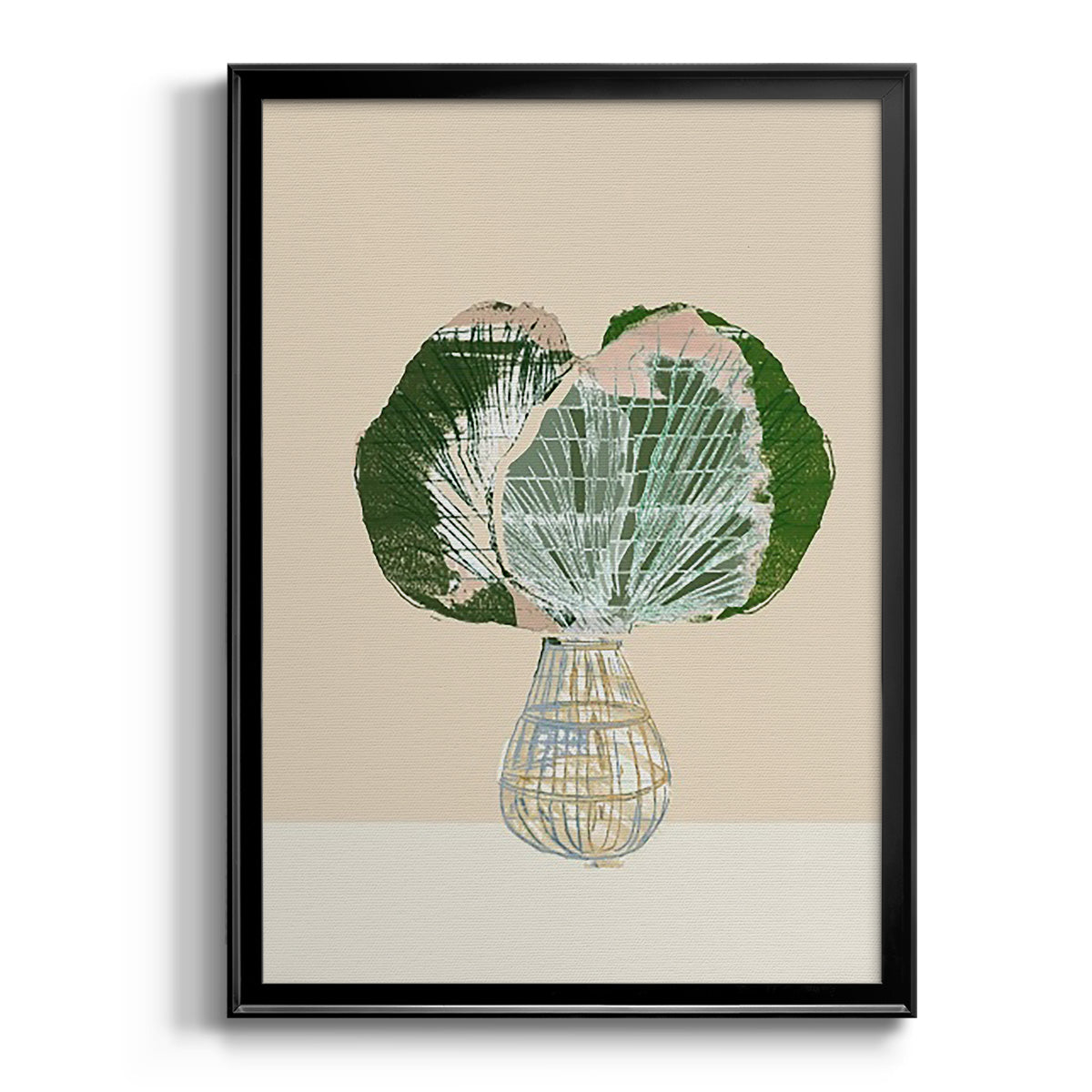 Woven Tropical Leaf I Premium Framed Print - Ready to Hang