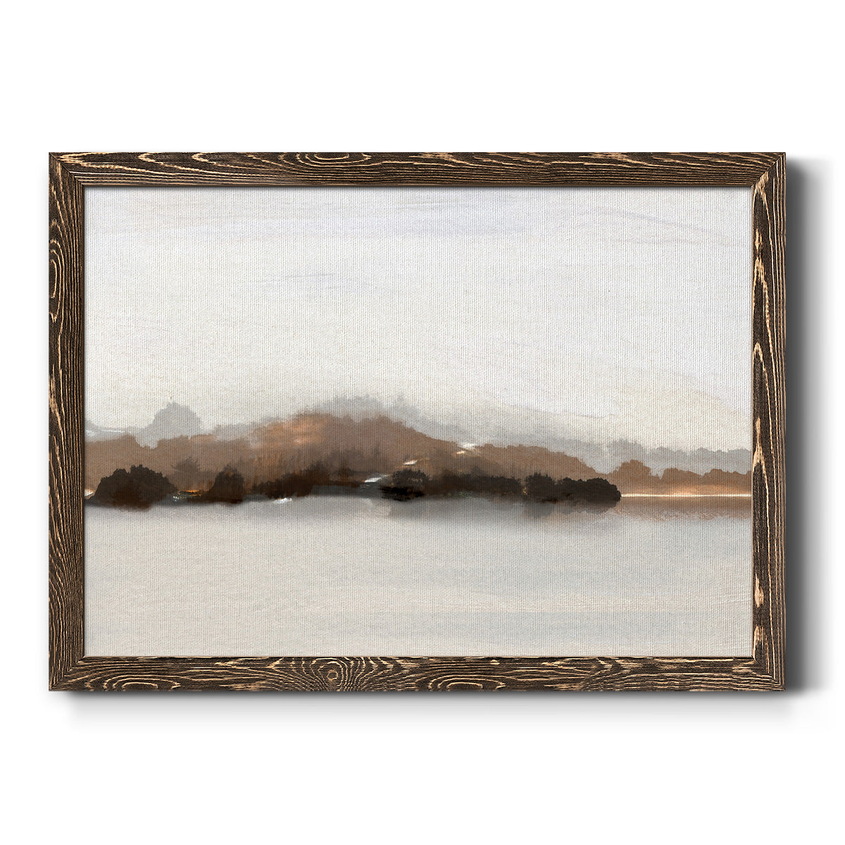 Slauson Mountain at Dusk-Premium Framed Canvas - Ready to Hang