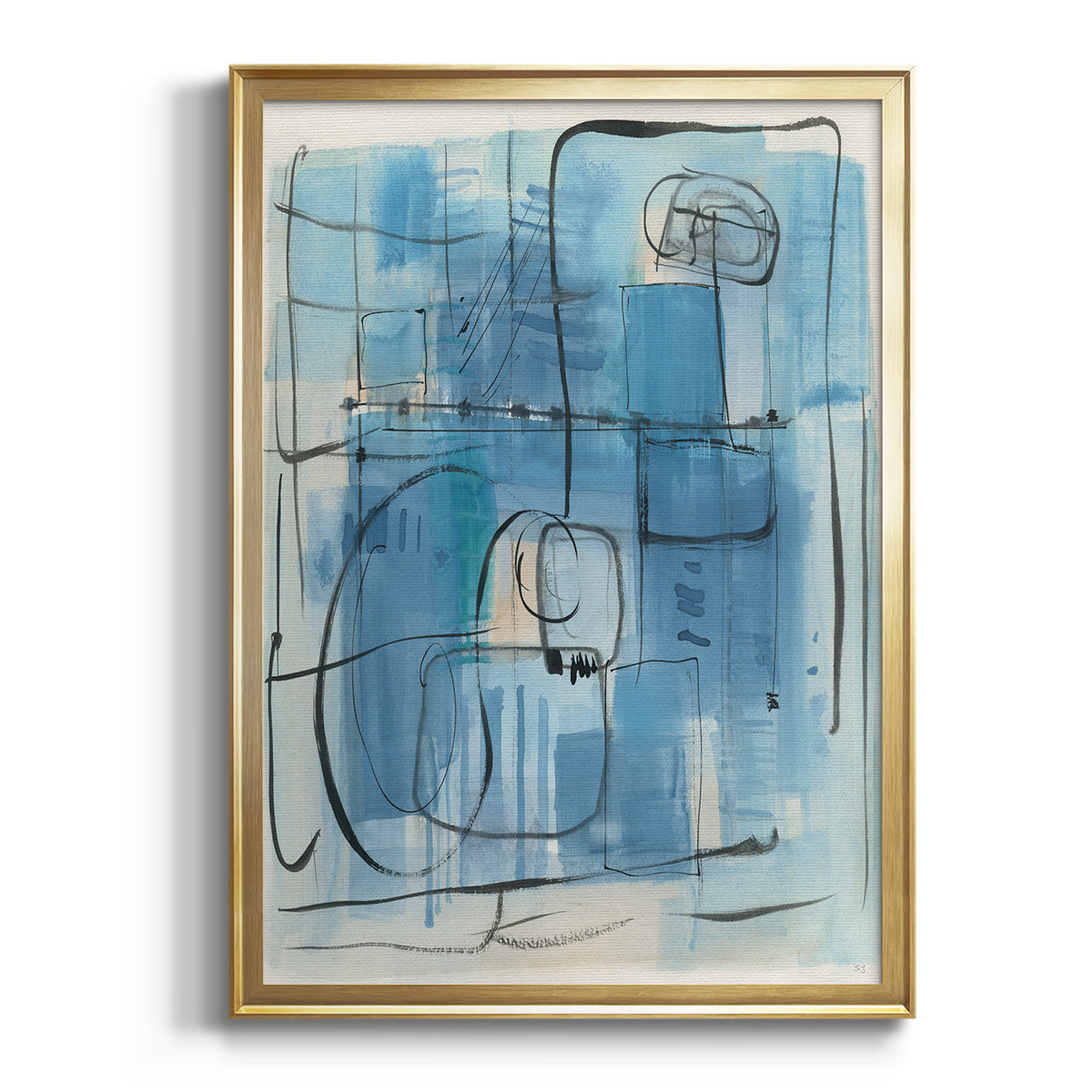 Soft Half Shell I - Modern Framed Canvas Print