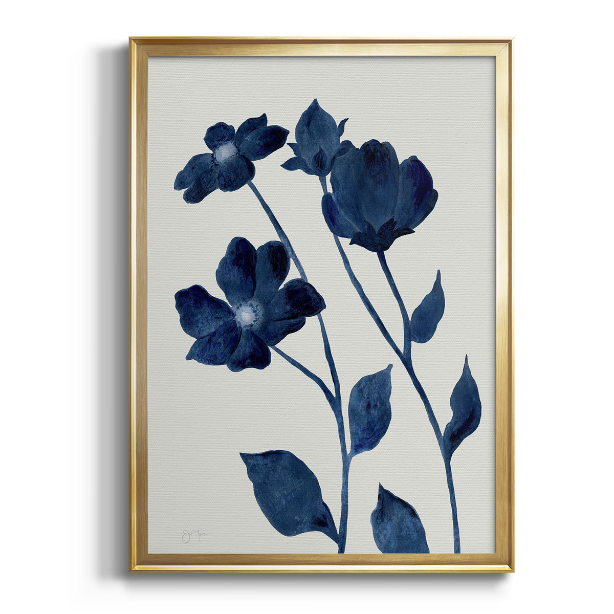 Sepia Botanical Journal I - Modern Framed Canvas Print