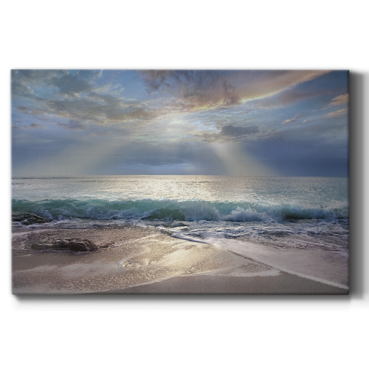Aqua Blue Morning - Canvas Art Print