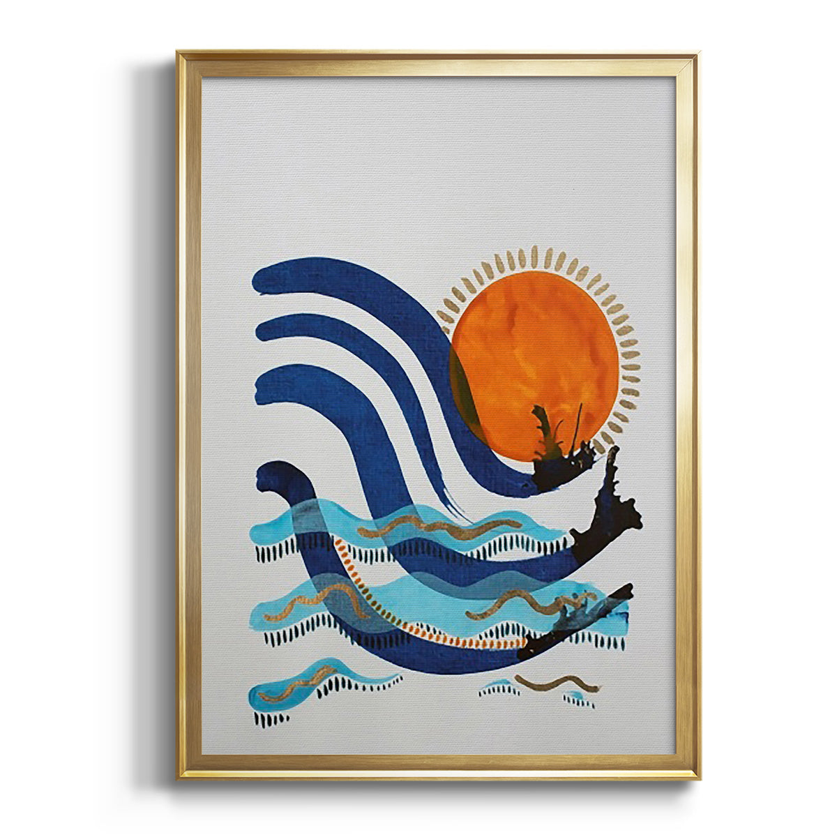 Soft Half Shell I - Modern Framed Canvas Print